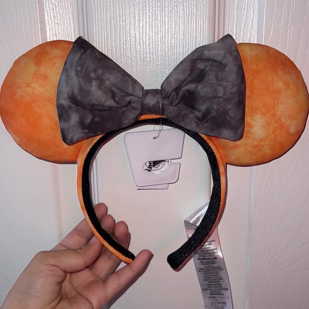 NWT Orange and Gray Tie Dye Minnie Ears